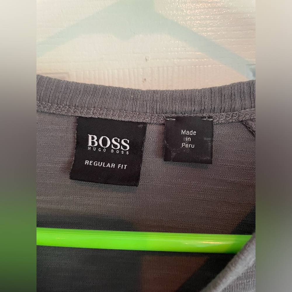 Hugo Boss Long Sleeve Shirt Gray Medium - Picture 3 of 4